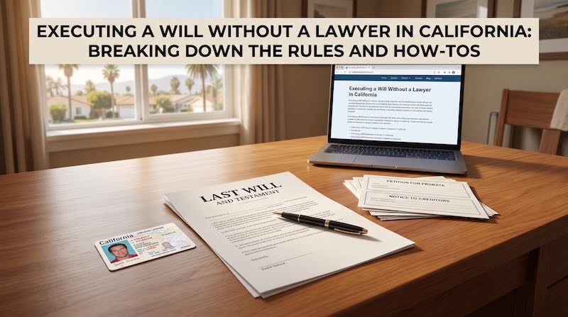 Executing a Will Without a Lawyer in California