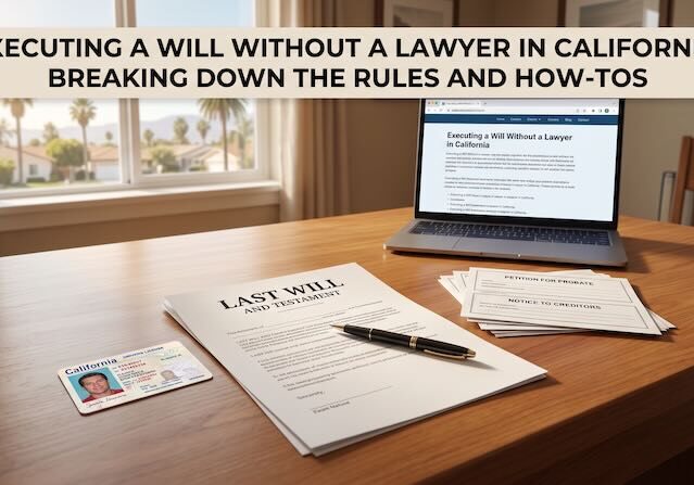Executing a Will Without a Lawyer in California